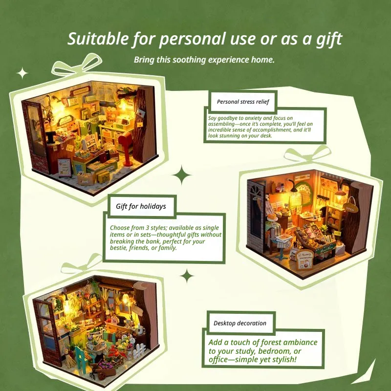 Journal Cottage Wooden Puzzle Model Kit | No Lights & No Electronic Components, All Tools Included, With Detailed Video Tutorial product detail 3