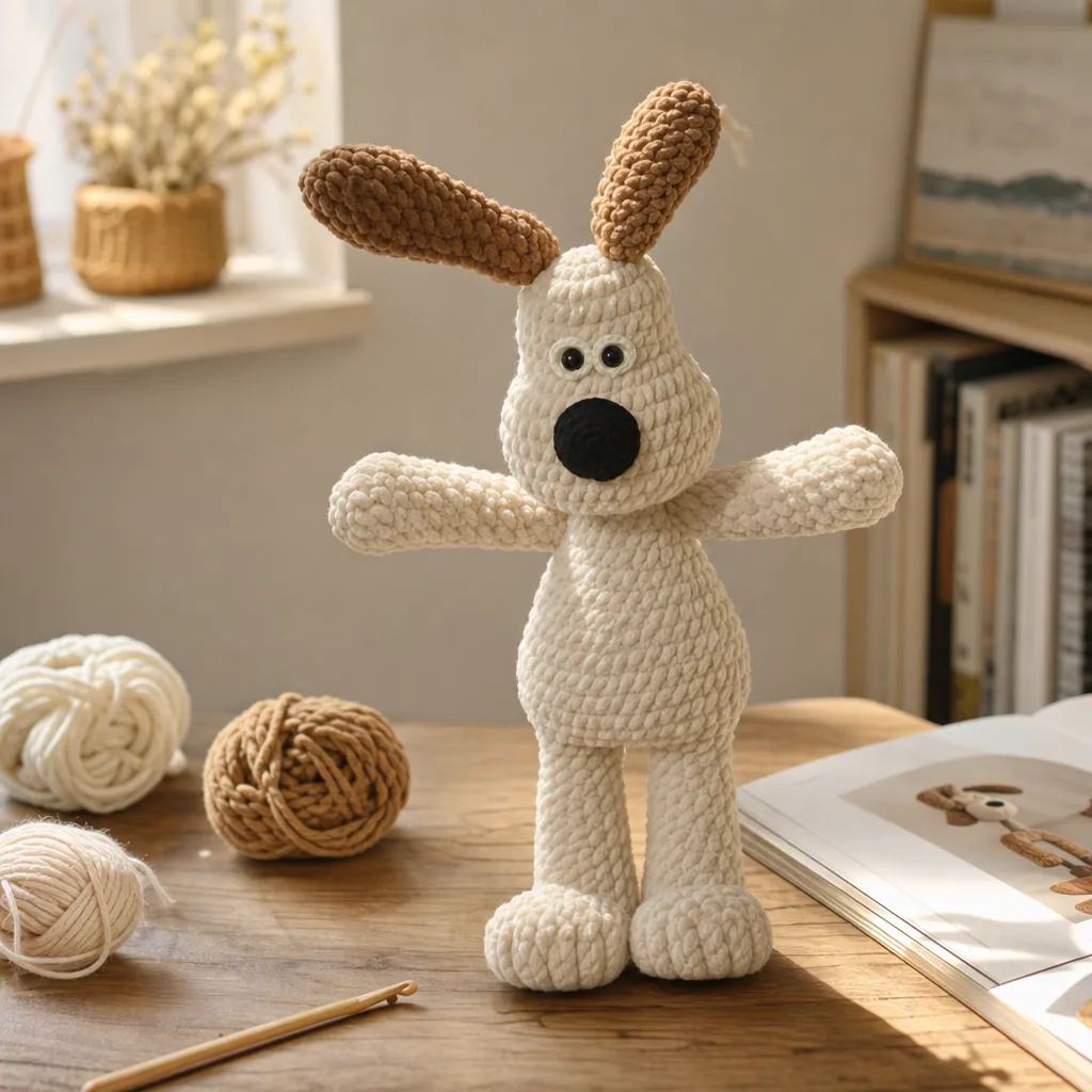 Comfort Puppy Doll Crochet DIY Kit | No Stuffing Included, Finished Size Approx 46cm, With Video Tutorial product detail 2