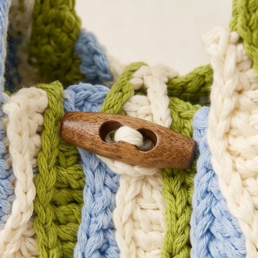 Green Wavy Openwork Crochet Bag DIY Kit | All Tools Included, With Video Tutorial product detail 5