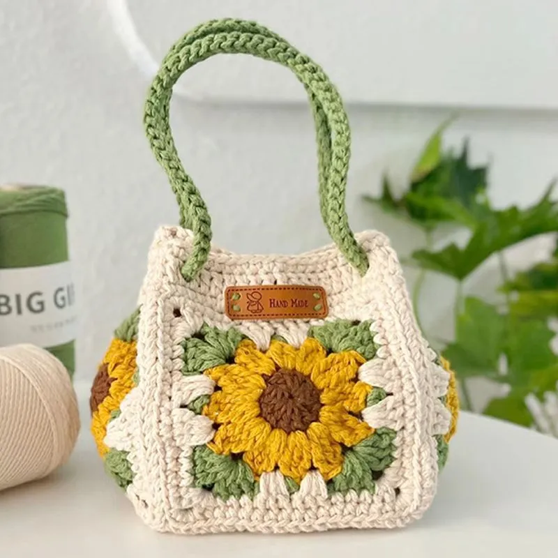 Sunflower Small Square Bag Crochet DIY Kit | All Tools Included, With Video Tutorial product detail 1