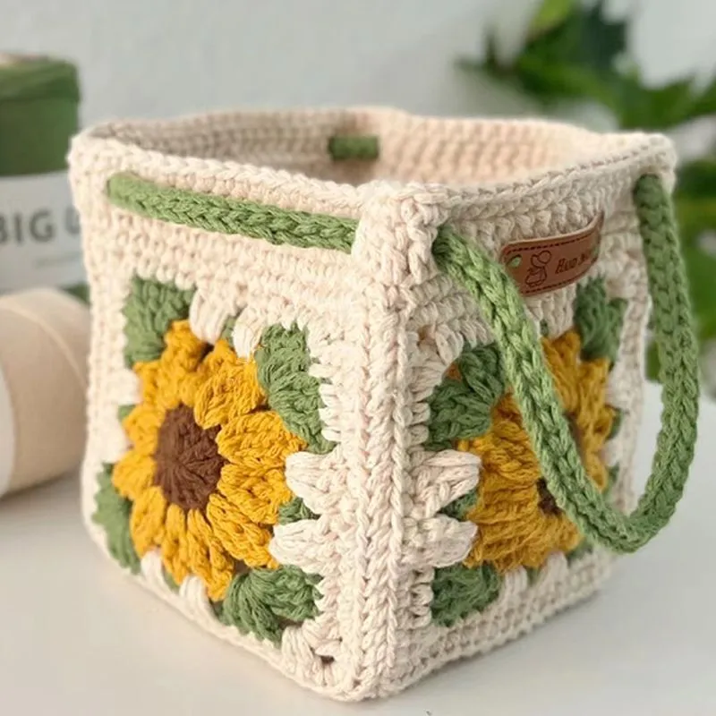 Sunflower Small Square Bag Crochet DIY Kit | All Tools Included, With Video Tutorial product detail 3