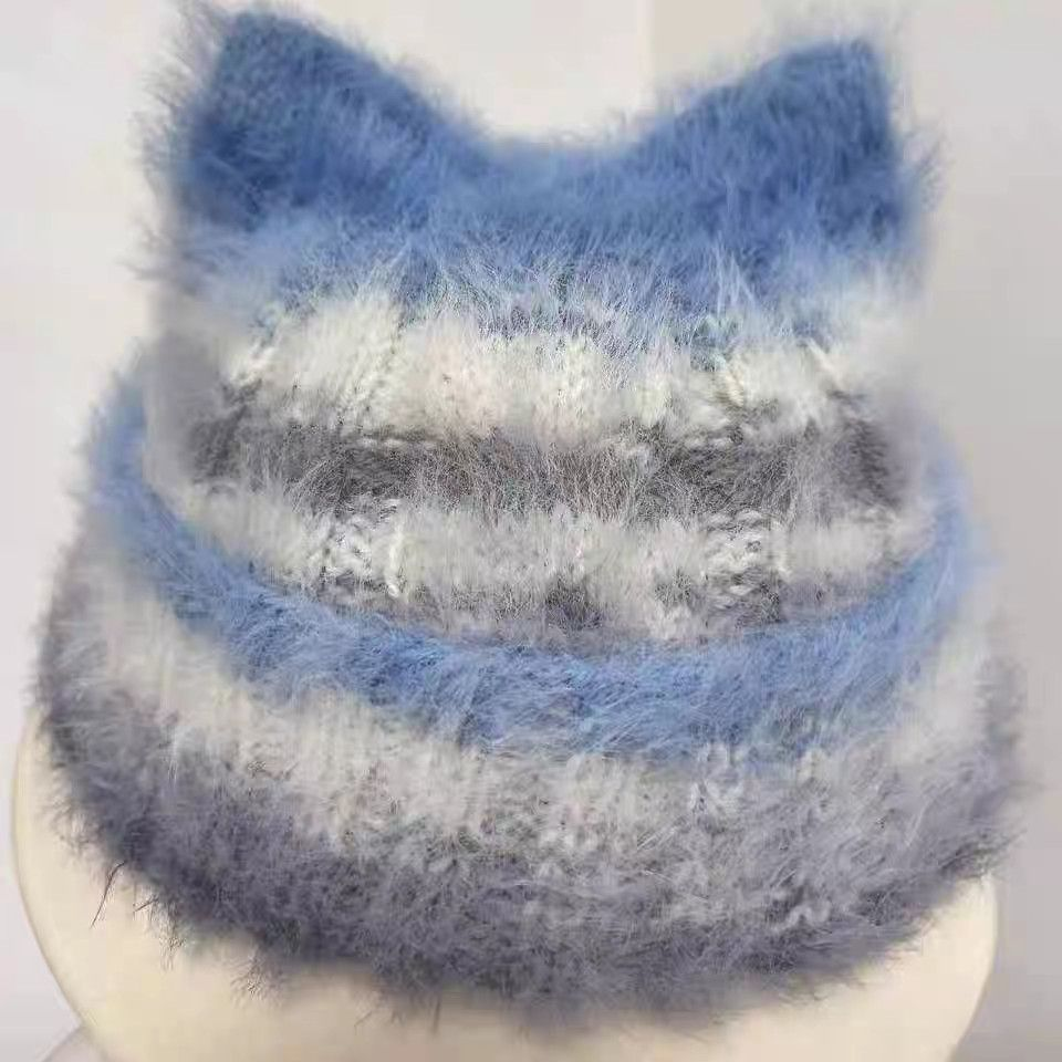 Cute Kitty's Ear Hat Crochet DIY Kit | All Tools Included, Beginner Friendly, 3 Colors Available, With Video Tutorial Cute Kitty's Ear Hat Crochet DIY Kit | All Tools Included, Beginner Friendly, 3 Colors Available, With Video Tutorial - Image 1