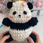 Panda Doll Chunky Yarn Crochet DIY Kit | All Tools Included, With Video Tutorial - Image 2