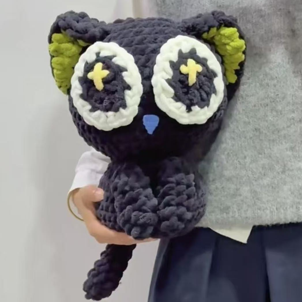 Starry Eye Black Spirit Cat Amigurumi Crochet DIY Kit | All Tools Included, With Video Tutorial Starry Eye Black Spirit Cat Amigurumi Crochet DIY Kit | All Tools Included, With Video Tutorial - Image 1