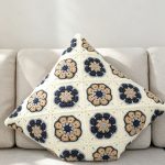 Granny Square Phoenix Flower Pillow Cover Crochet DIY Kit | All Materials Included, Pillow Insert Not Included, With Detailed Video Tutorial - Image 2