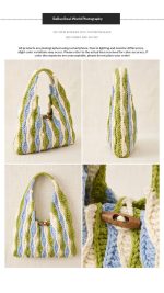 Green Wavy Openwork Crochet Bag DIY Kit | All Tools Included, With Video Tutorial - Image 6