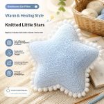 Star Pillow Crochet DIY Kit | Finished Size Approx 30cm, No Stuffing Included, 5 Colors Available, With Detailed Video Tutorial
