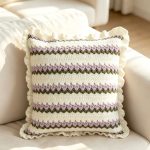 Tulip Lace Pillow Crochet DIY Kit | No Stuffing Included, 4 Colors Available, With Detailed Video Tutorial