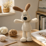 Comfort Puppy Doll Crochet DIY Kit | No Stuffing Included, Finished Size Approx 46cm, With Video Tutorial - Image 2