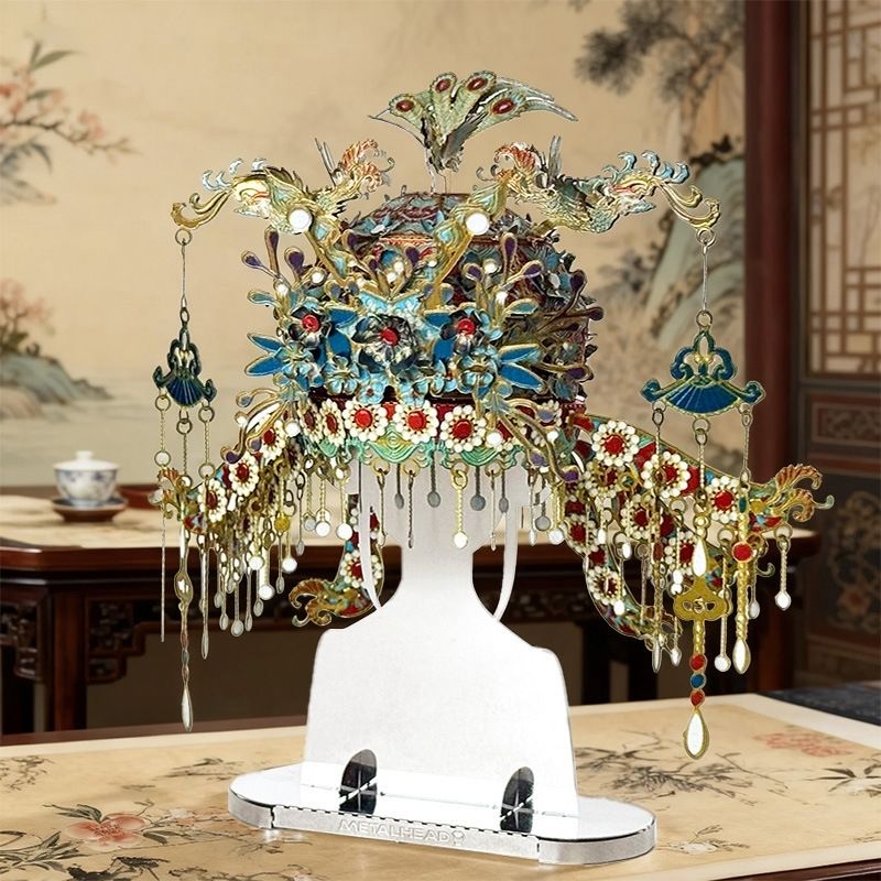 Diancui Phoenix Crown 3D Metal Puzzle DIY Kit | Wedding Gift, Decor Ornament Toy, With Detailed Video Tutorial Diancui Phoenix Crown 3D Metal Puzzle DIY Kit | Wedding Gift, Decor Ornament Toy, With Detailed Video Tutorial - Image 1
